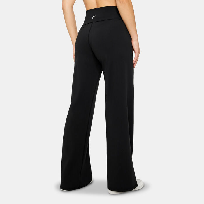 Fabletics Women's PureLuxe Foldover Straight Pants Black image number 1