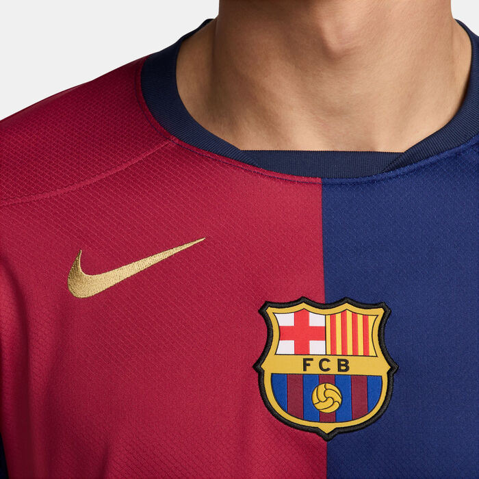 Nike Men's FC Barcelona 24/25 Home Replica Football Jersey Blue Nike Men's FC Barcelona 24/25 Home Replica Football Jersey Blue image number 4