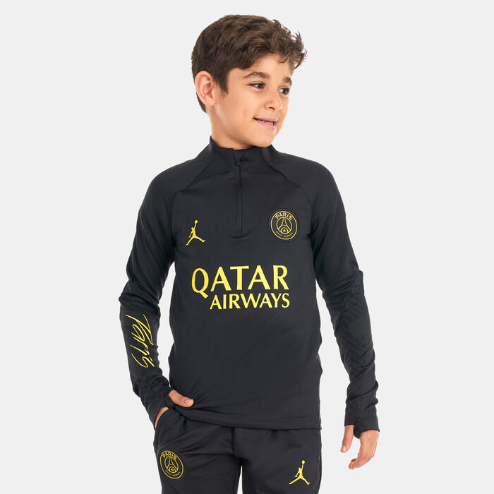 Nike Kids' 1/4 Zip Paris Saint-Germain Dri-FIT Strike Drill Top Grey Nike Kids' 1/4 Zip Paris Saint-Germain Dri-FIT Strike Drill Top Grey image number 0