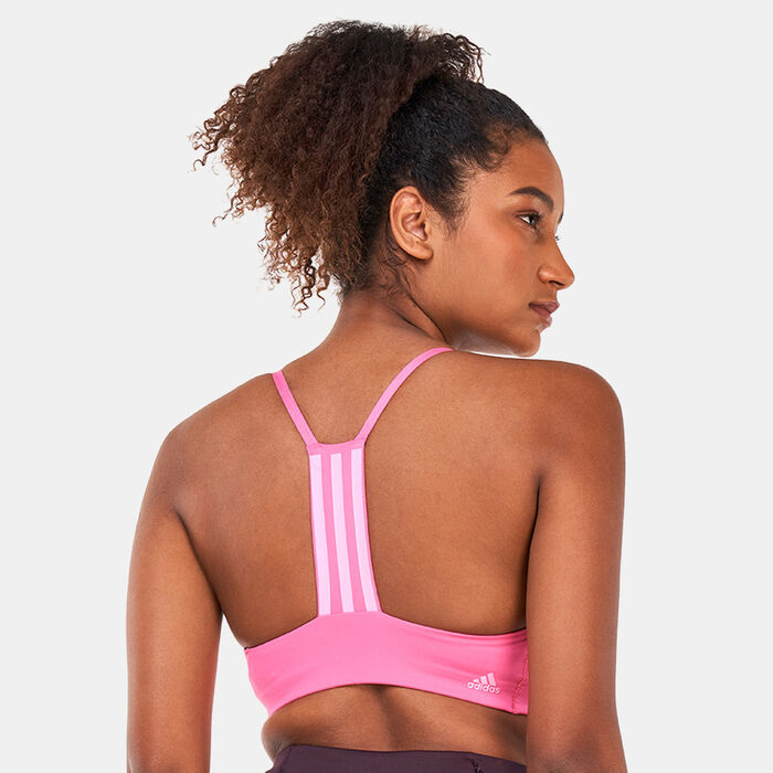 adidas Women's Aeroimpact Training Light Support Sports Bra Pink adidas Women's Aeroimpact Training Light Support Sports Bra Pink image number 1