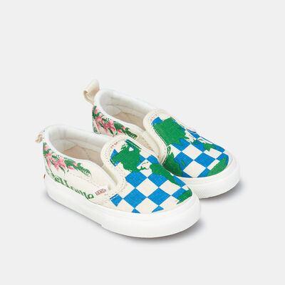 Vans Kids' Eco Theory Classic Slip-On Velcro Unisex Shoe (Baby and Toddler) Blue