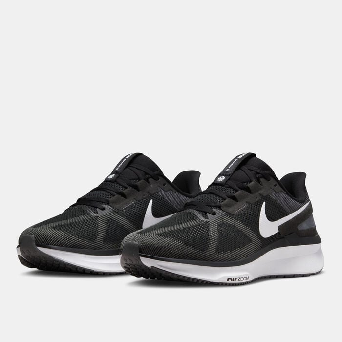 Nike Men's Structure 25 Road Running Shoes Black Nike Men's Structure 25 Road Running Shoes Black image number 2