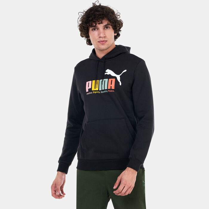PUMA Men's Multicolour Pullover Hoodie Black image number 0