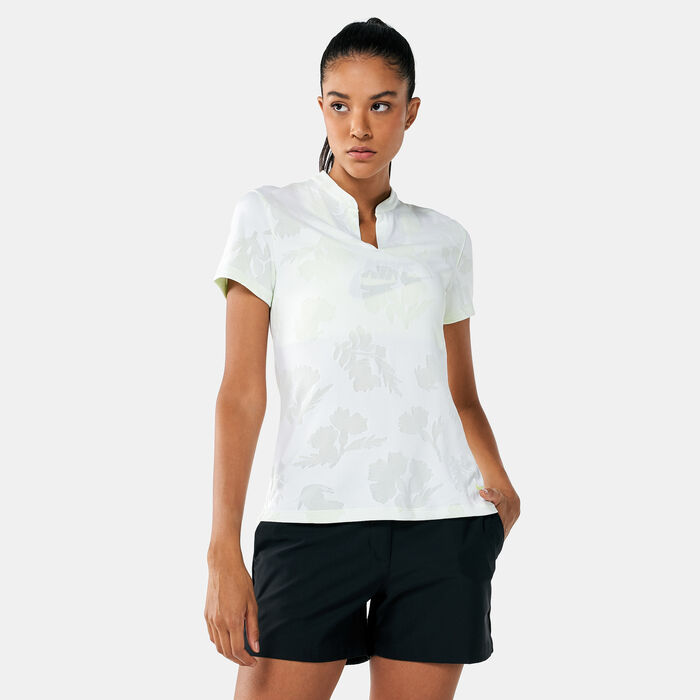Nike Golf Women's Dri-FIT Victory Floral Polo Shirt White Nike Golf Women's Dri-FIT Victory Floral Polo Shirt White image number 0