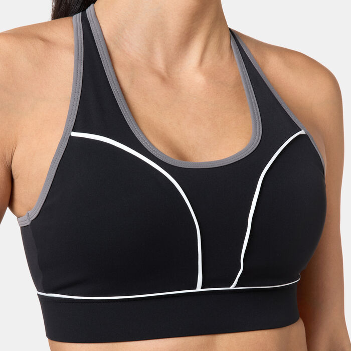 Sun and Sand Sports Women's Piping Sports Bra Black image number 3