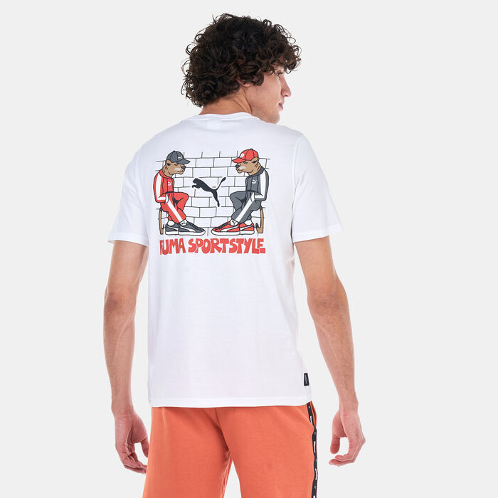 PUMA Men's Graphics Street Cats T-Shirt White PUMA Men's Graphics Street Cats T-Shirt White image number 0