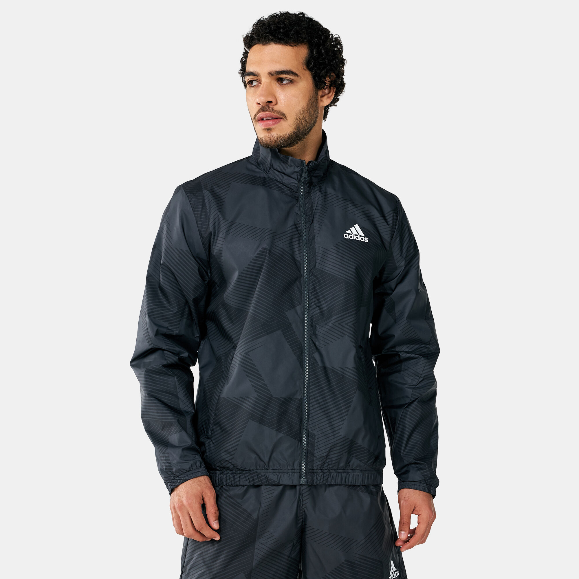 Adidas high collar track jacket online