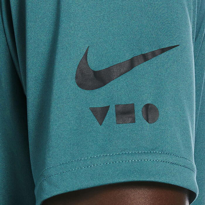 Nike Swim Men's Printed Hydroguard Swimming T-Shirt Blue Nike Swim Men's Printed Hydroguard Swimming T-Shirt Blue image number 6