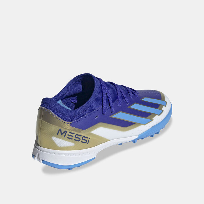 adidas Kids' X Crazyfast Messi League Turf Ground Football Shoes Blue image number 2