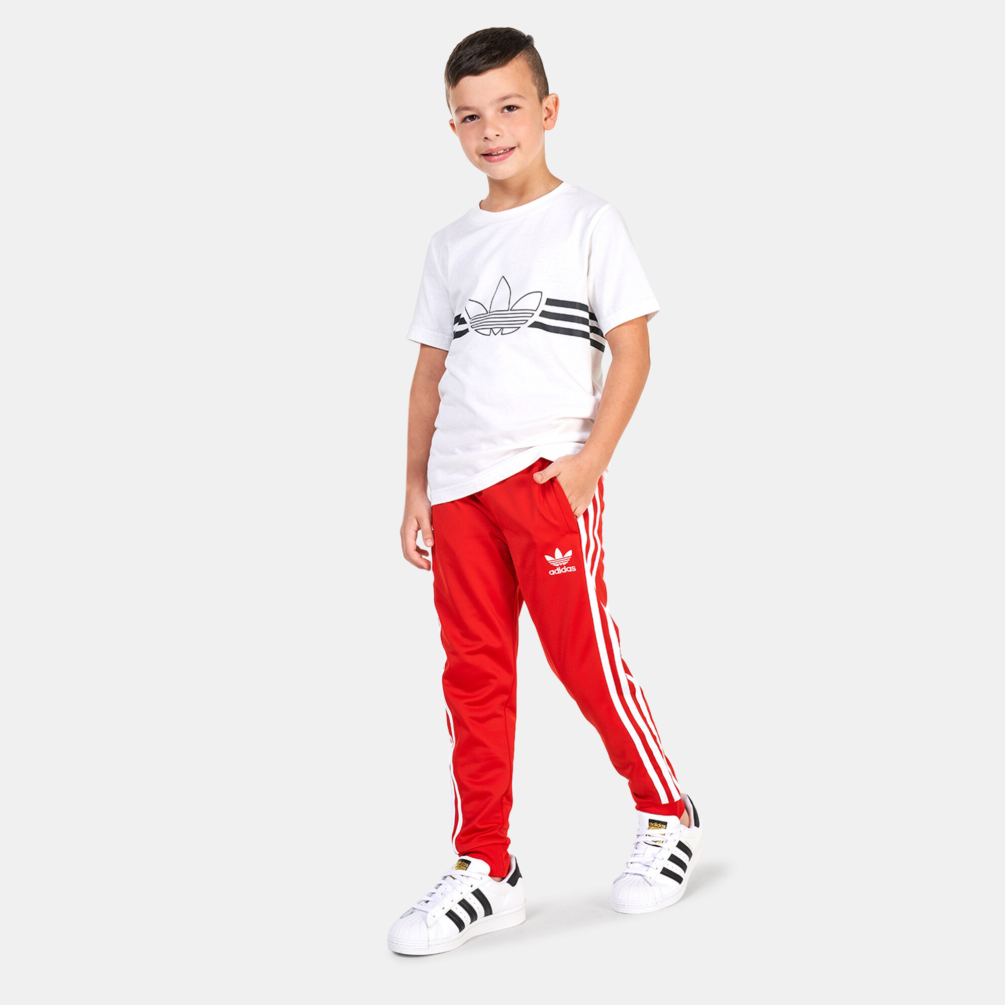 Adidas sst track pants kids clearance