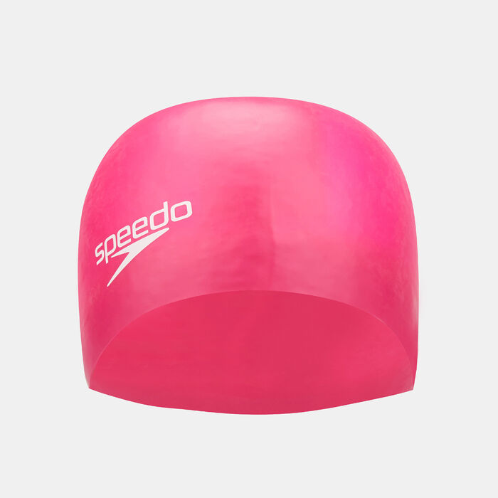 Speedo Plain Moulded Silicone Swimming Cap Pink Speedo Plain Moulded Silicone Swimming Cap Pink image number 0