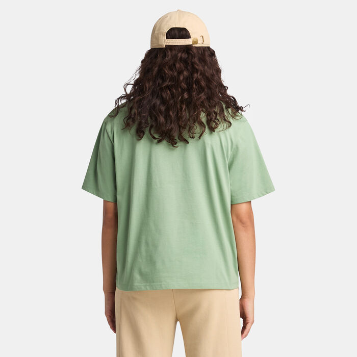 Timberland Women's Stack Logo T-Shirt Green Timberland Women's Stack Logo T-Shirt Green image number 1