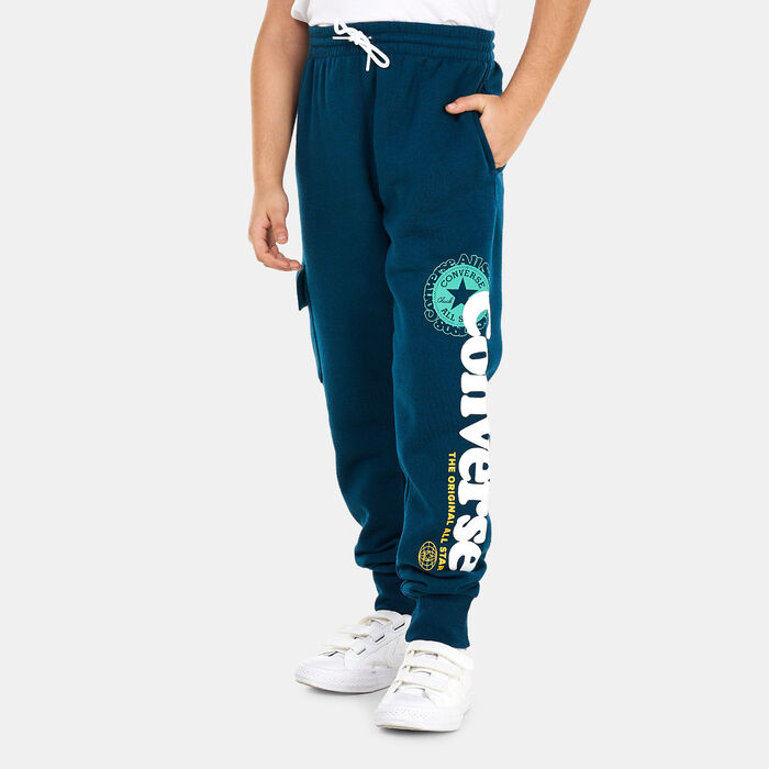 Converse Kids' Into The Wild Cargo Sweatpants Green Converse Kids' Into The Wild Cargo Sweatpants Green image number 0