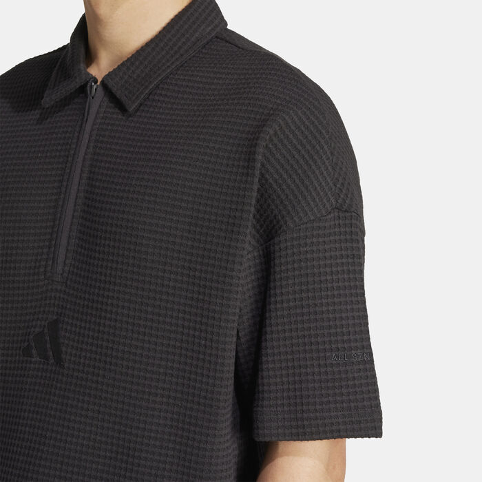 adidas Men's ALL SZN Polo Shirt Black adidas Men's ALL SZN Polo Shirt Black image number 3