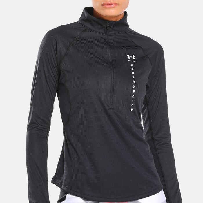 Under Armour Women's UA Speed Stride Attitude Half-Zip T-Shirt White Under Armour Women's UA Speed Stride Attitude Half-Zip T-Shirt White image number 3