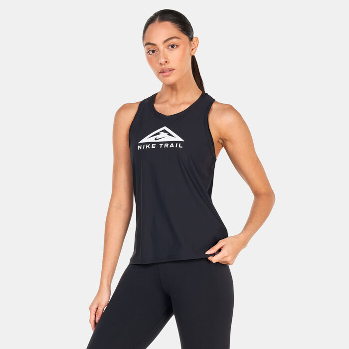 Nike Women's Dri-FIT Trail Running Tank Top Black image number 0