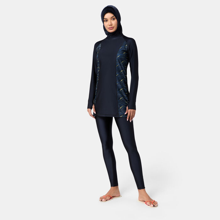 COEGA Women's Modest 3-Piece Swimsuit Black COEGA Women's Modest 3-Piece Swimsuit Black image number 0