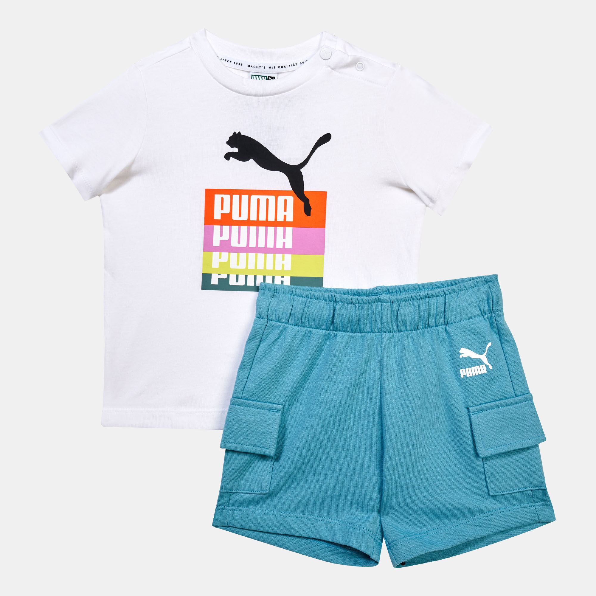 Puma shorts store kids green