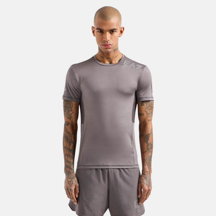 EA7 Emporio Armani Men's Vigor7 Training T-Shirt Grey EA7 Emporio Armani Men's Vigor7 Training T-Shirt Grey image number 0