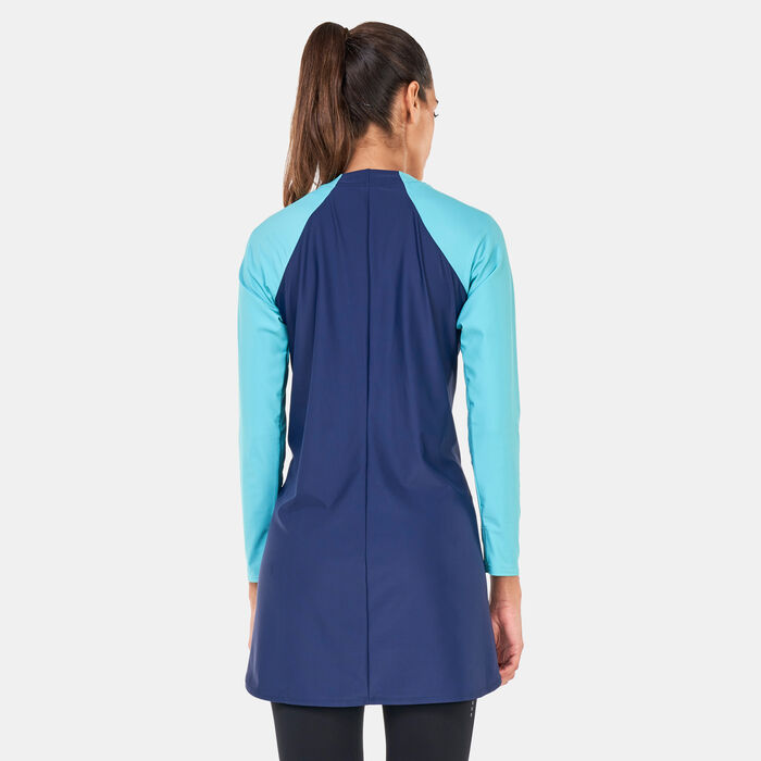 Nike Swim Women's Victory Swimming T-Shirt Green image number 1