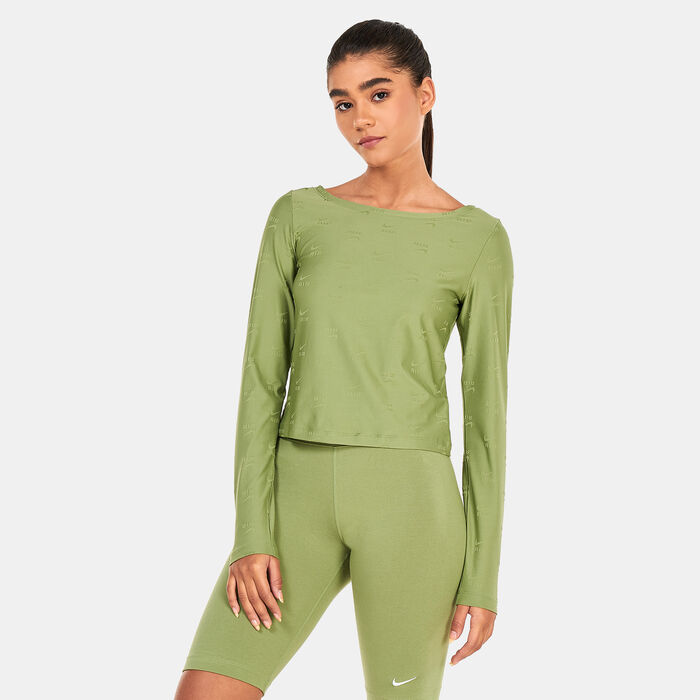 Nike Women's Sportswear Air Long-Sleeve T-Shirt Green Nike Women's Sportswear Air Long-Sleeve T-Shirt Green image number 0