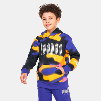 Jordan Kids' MJ MVP Allover Print Fleece Hoodie Purple Jordan Kids' MJ MVP Allover Print Fleece Hoodie Purple