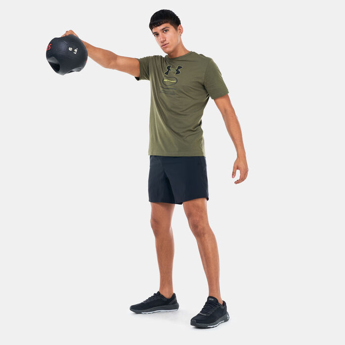 Under Armour Men's Branded Gel Stack Training T-Shirt Green Under Armour Men's Branded Gel Stack Training T-Shirt Green image number 2
