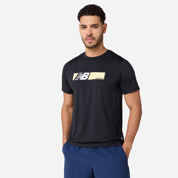 New Balance Men's Box Performance T-Shirt Blue New Balance Men's Box Performance T-Shirt Blue image number 0