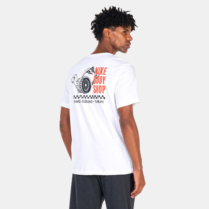 Nike Men's Body Shop Dri-FIT Fitness T-Shirt White Nike Men's Body Shop Dri-FIT Fitness T-Shirt White image number 1