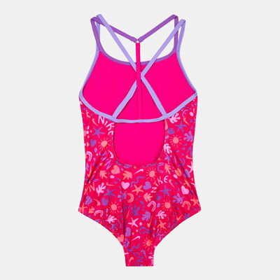 Nike Swim Kids' Fun Forest T-Crossback One-Piece Swimsuit Pink Nike Swim Kids' Fun Forest T-Crossback One-Piece Swimsuit Pink