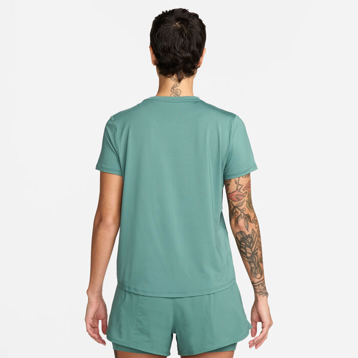 Nike Women's One Classic Dri-FIT Training T-Shirt Green Nike Women's One Classic Dri-FIT Training T-Shirt Green image number 1