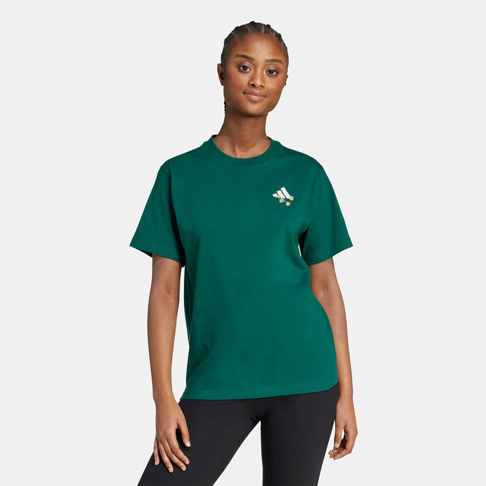 adidas Women's Tiro Floral Graphic T-Shirt Green adidas Women's Tiro Floral Graphic T-Shirt Green image number 0