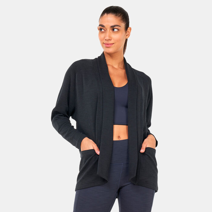 prAna Women's Sunrise Wrap Cardigan Black prAna Women's Sunrise Wrap Cardigan Black image number 0