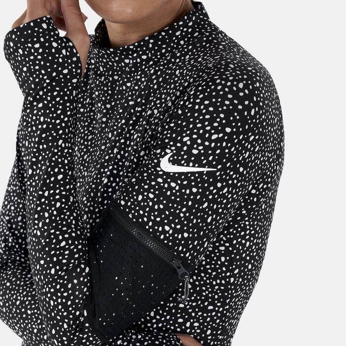 Nike Swim Women's Water Dots Long Sleeve Rashguard Black Nike Swim Women's Water Dots Long Sleeve Rashguard Black image number 3