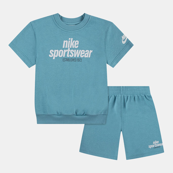 Nike Kids' Club Family T-Shirt and Shorts Set Blue Nike Kids' Club Family T-Shirt and Shorts Set Blue image number 0