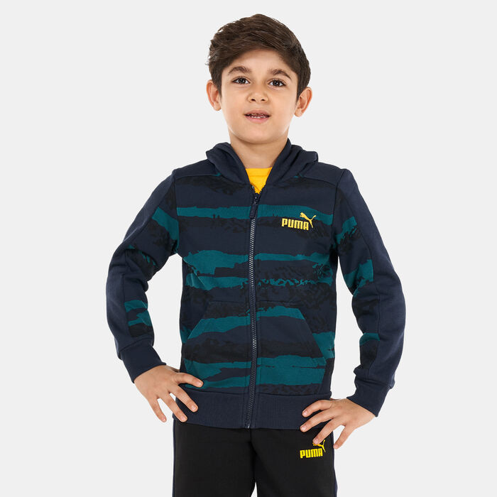 PUMA Kids' Alpha Full-Zip Hoodie (Older Kids) Blue PUMA Kids' Alpha Full-Zip Hoodie (Older Kids) Blue image number 0