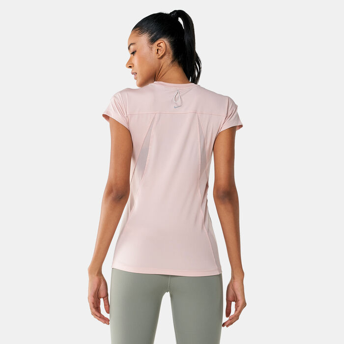 Nike Women's Dri-FIT Run Division T-Shirt Beige Nike Women's Dri-FIT Run Division T-Shirt Beige image number 1