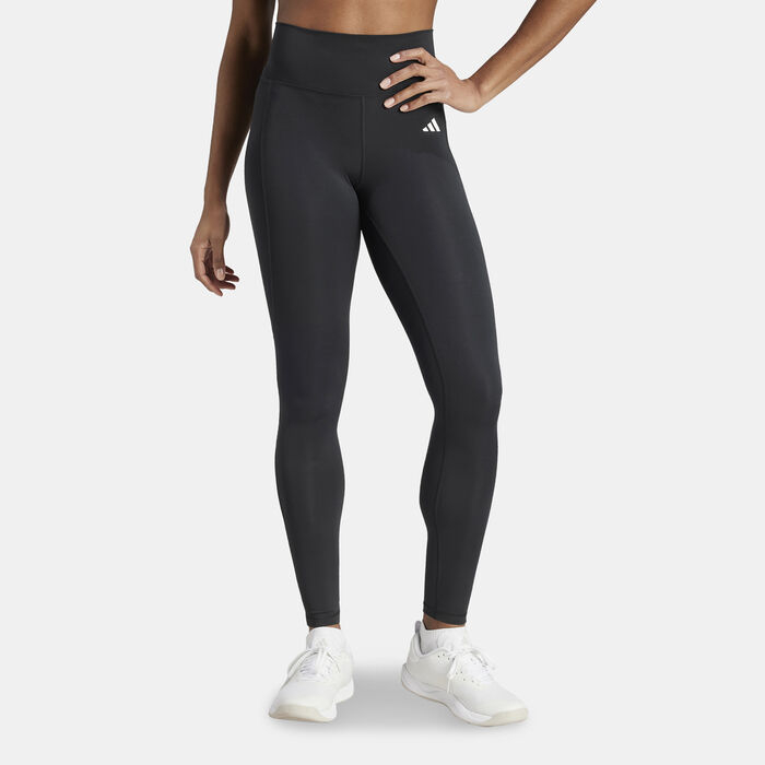 adidas Women's Optime Essentials Stay In Play Full-Length Training Leggings Black image number 0