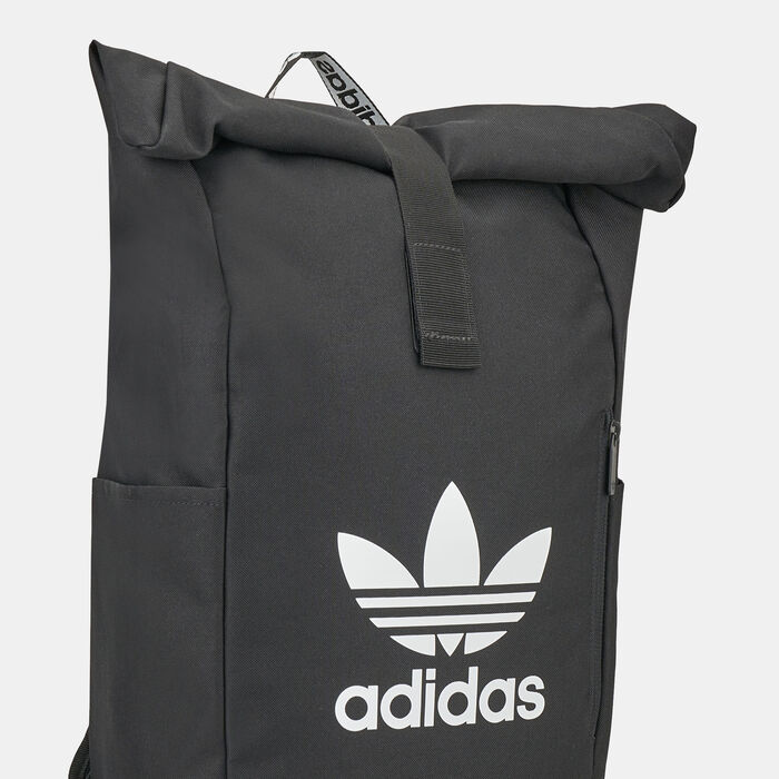 adidas Originals Men's Adicolor Classic Roll-Top Backpack Black adidas Originals Men's Adicolor Classic Roll-Top Backpack Black image number 3