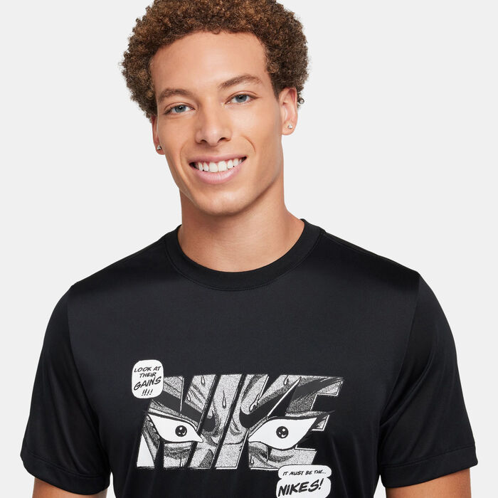 Nike Men's Dri-FIT Fitness Training T-Shirt Black Nike Men's Dri-FIT Fitness Training T-Shirt Black image number 3