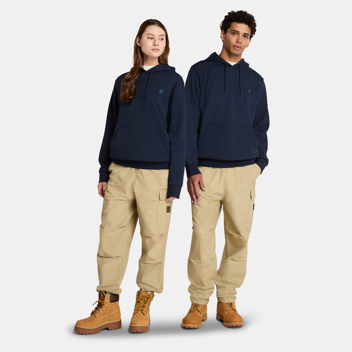 Timberland Men's Woven Badge Hoodie Blue image number 2