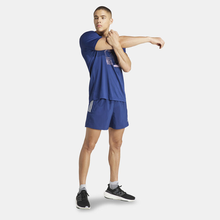 adidas Men's Own The Run Shorts Blue image number 2