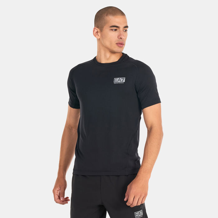 EA7 Emporio Armani Men's Ventus 7 Logo T-Shirt Black EA7 Emporio Armani Men's Ventus 7 Logo T-Shirt Black image number 0