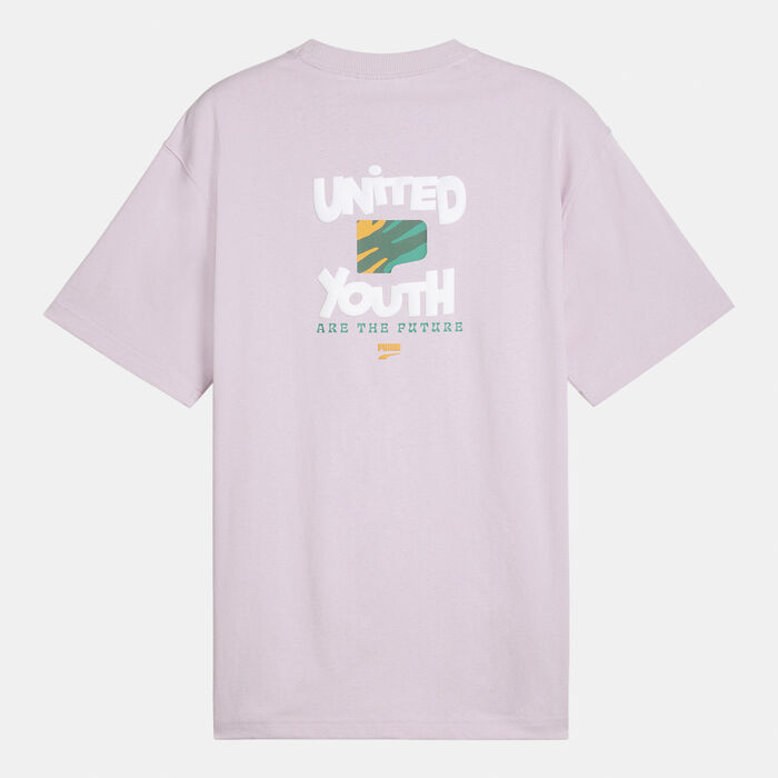 PUMA Men's DOWNTOWN Graphic T-Shirt Purple image number 1