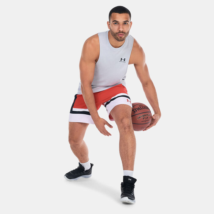 Buy Under Armour Men's UA Baseline Woven Basketball Shorts Red in KSA -SSS