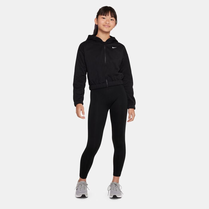 Nike Kids' Therma-FIT Full-Zip Training Hoodie (Older Kids) Black Nike Kids' Therma-FIT Full-Zip Training Hoodie (Older Kids) Black image number 2