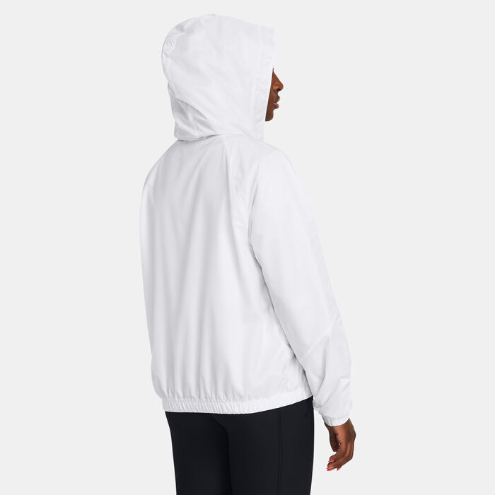 Under Armour Women's Rival Windbreaker Jacket White Under Armour Women's Rival Windbreaker Jacket White image number 1