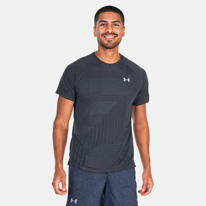 Under Armour Men's UA Streaker Deco Diamond T-Shirt Black Under Armour Men's UA Streaker Deco Diamond T-Shirt Black image number 0