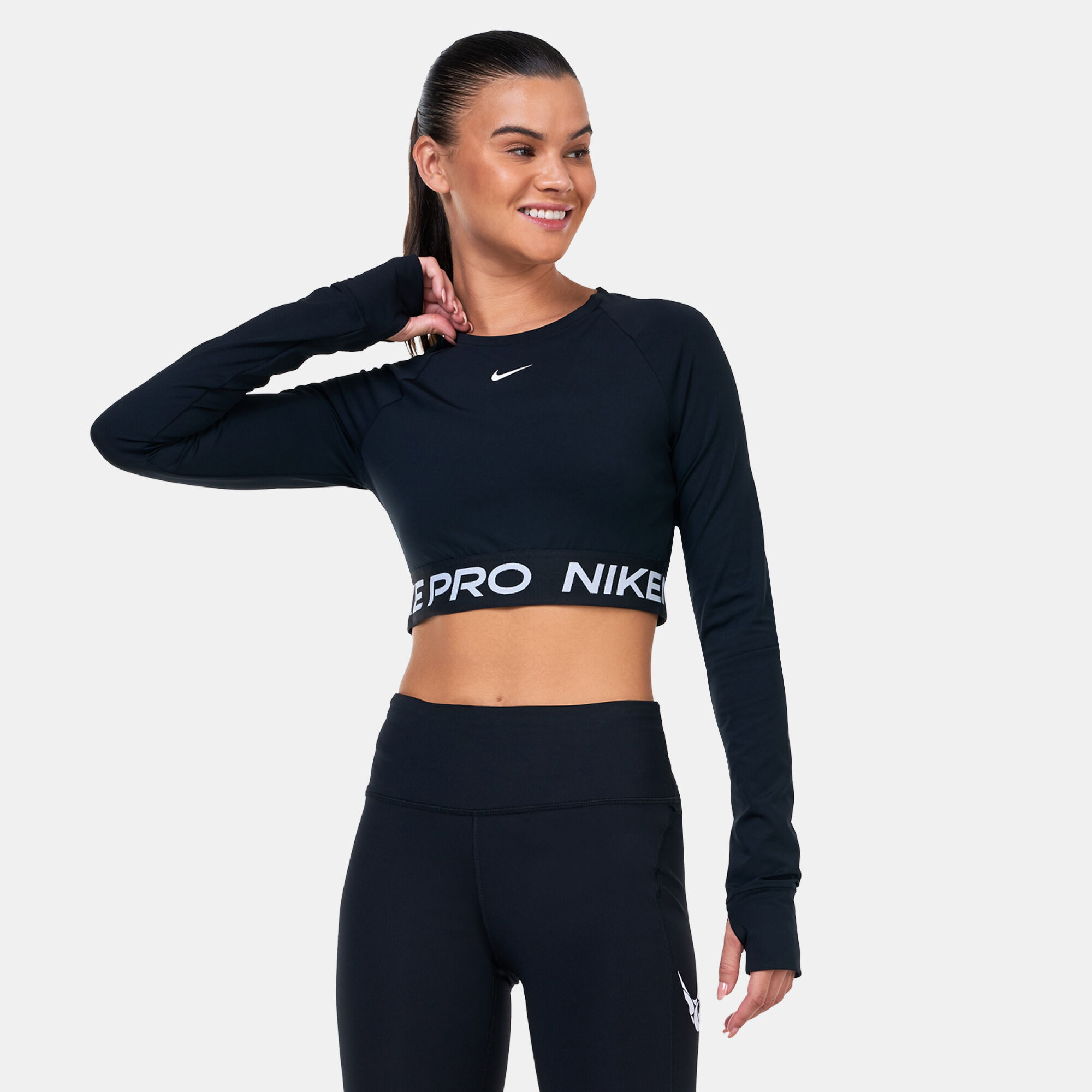 Women s Pro Dri FIT Crop Top Black Nike in KSA SSS