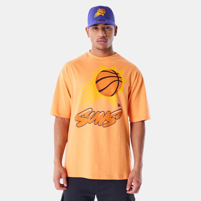New Era Men's NBA Phoenix Suns Wordmark T-Shirt Orange image number 0